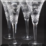 G02. Set of 4 Waterford Crystal Millenium toasting flutes - Peace - $100 
